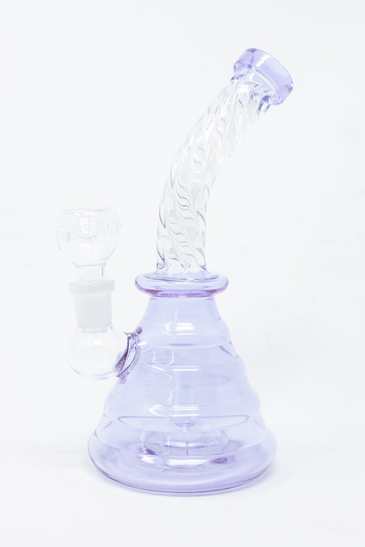 7" Purple Twisted Shower Bend