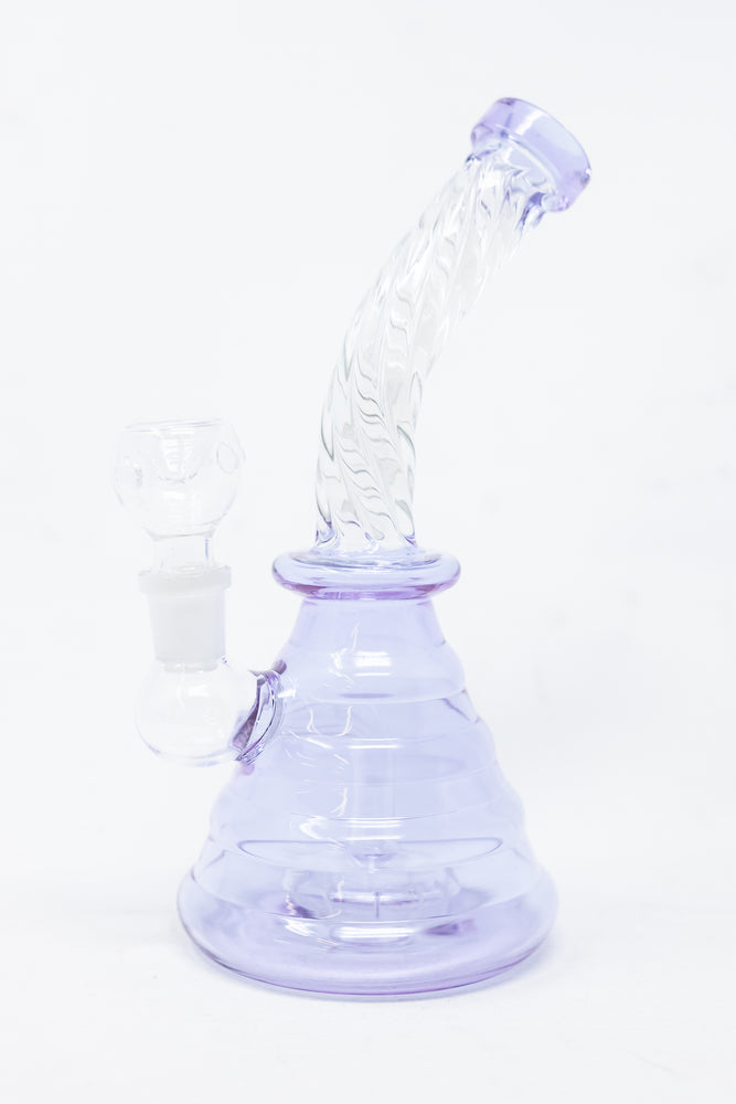 7" Purple Twisted Shower Bend