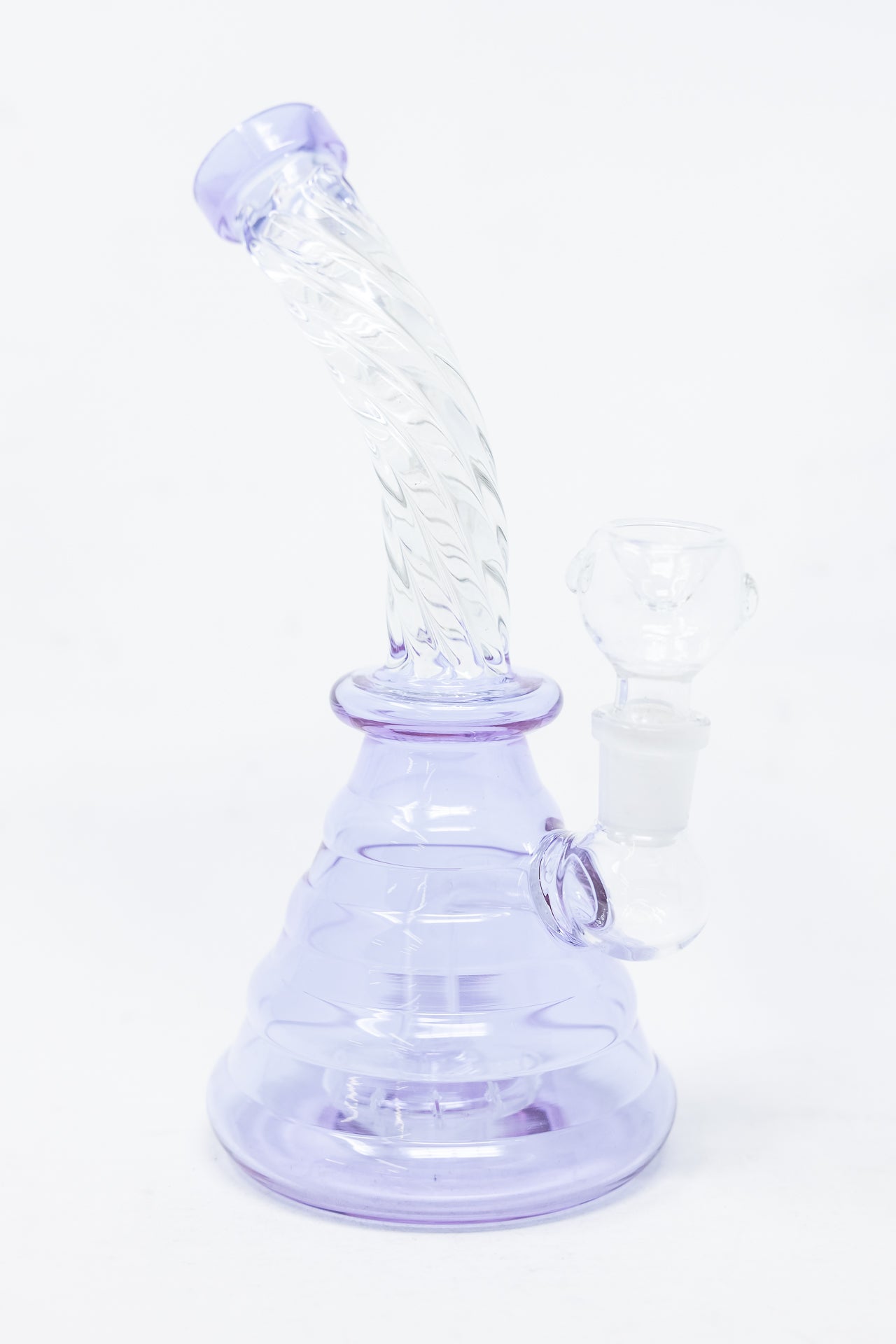 7" Purple Twisted Shower Bend