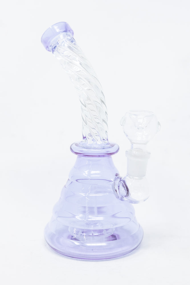 7" Purple Twisted Shower Bend