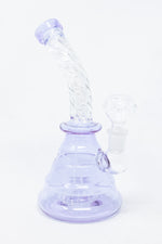 7" Purple Twisted Shower Bend