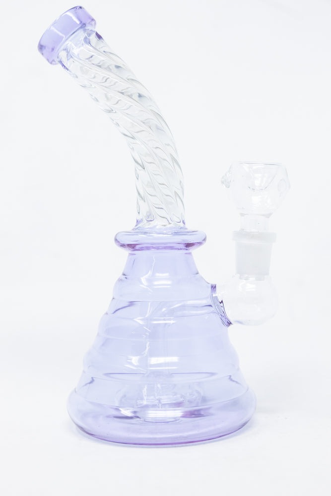 7" Purple Twisted Shower Bend