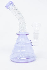 7" Purple Twisted Shower Bend
