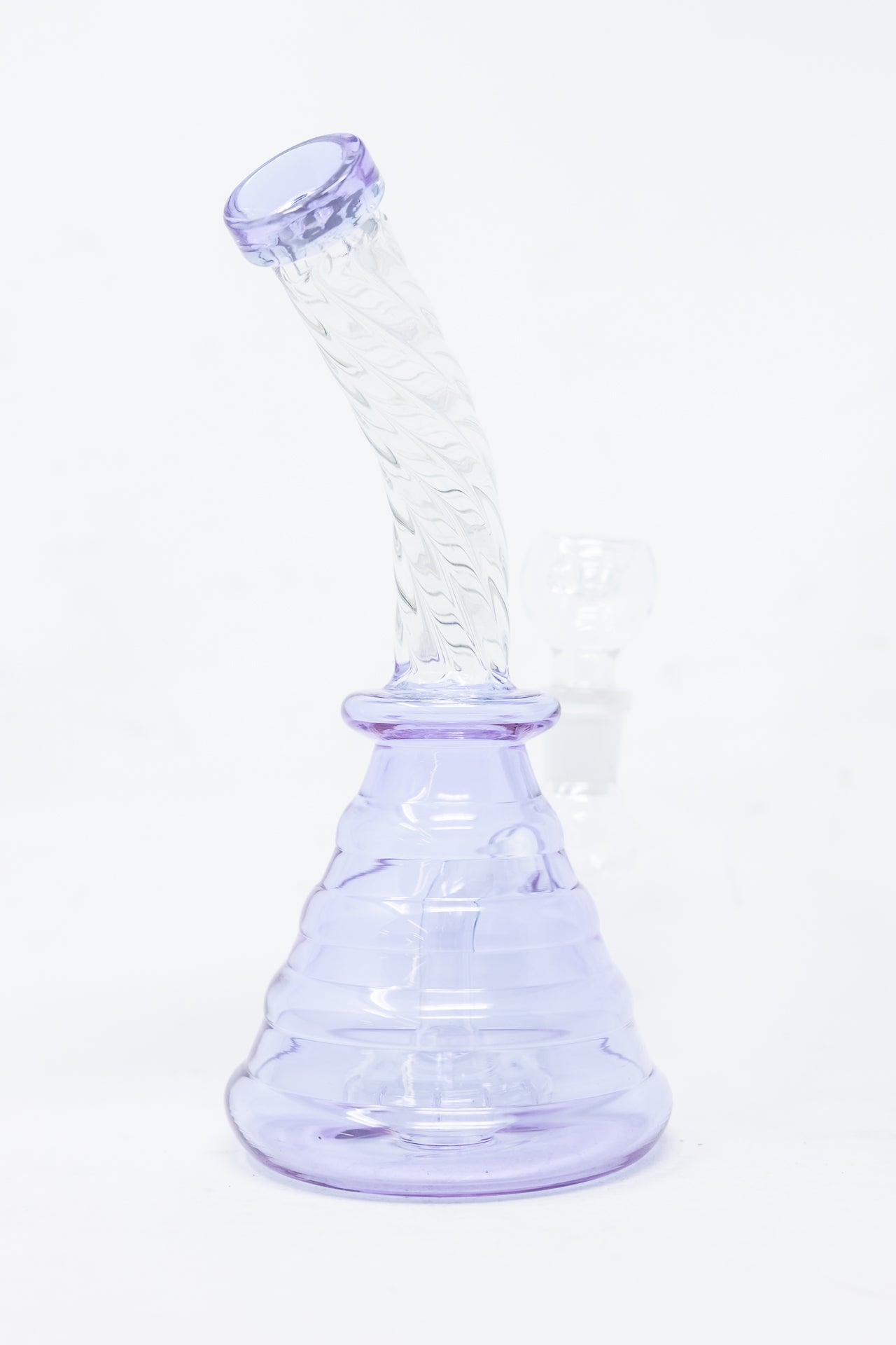 7" Purple Twisted Shower Bend