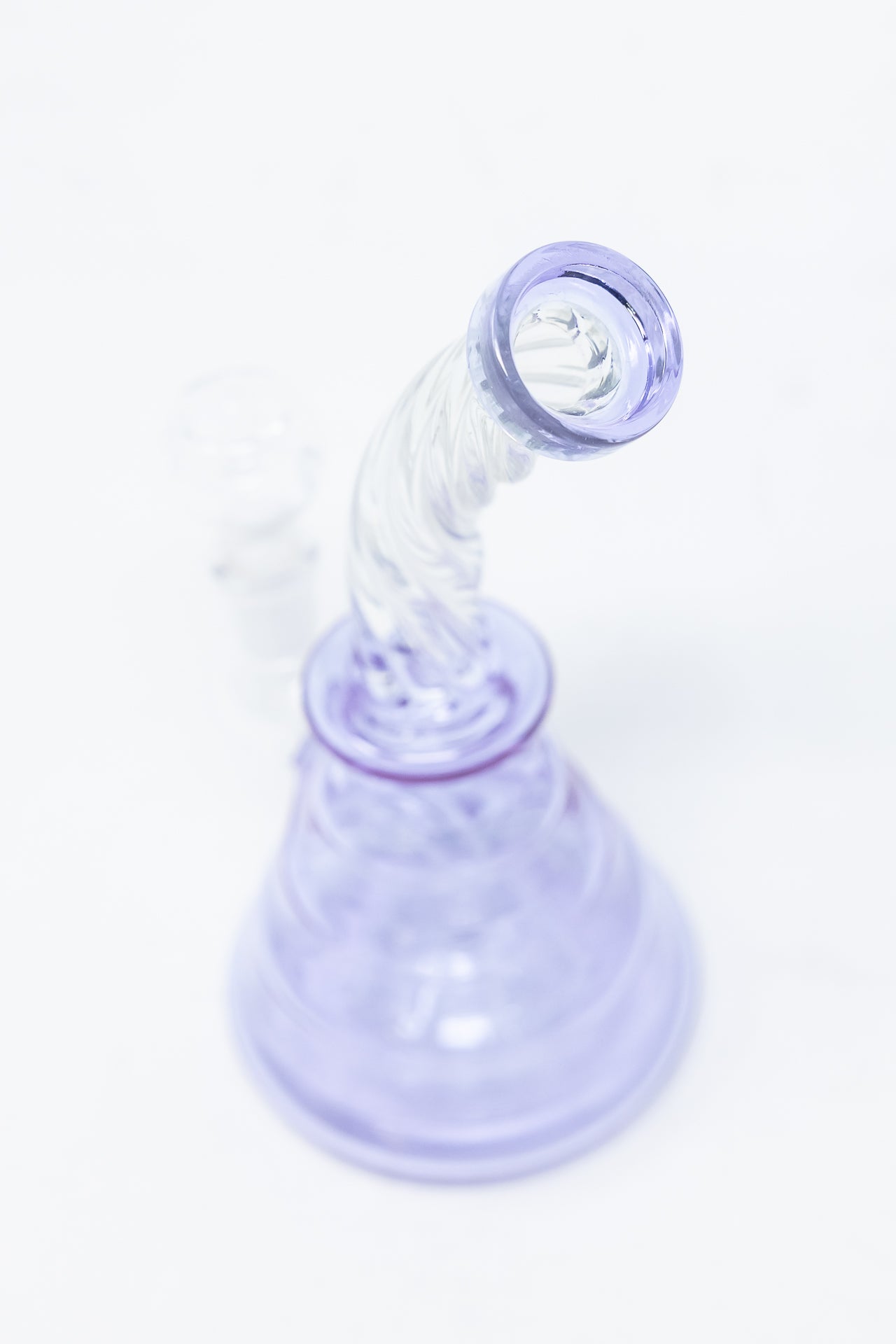 7" Purple Twisted Shower Bend