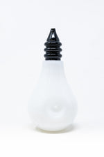 6" White Light Bulb Glass Pipe