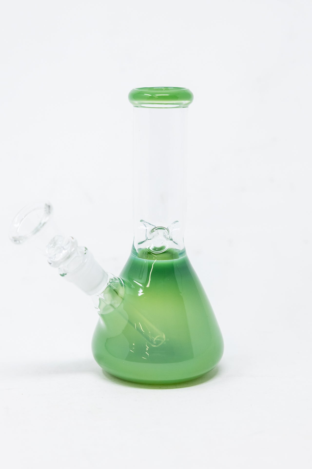 6" Milky Green Beaker Bong