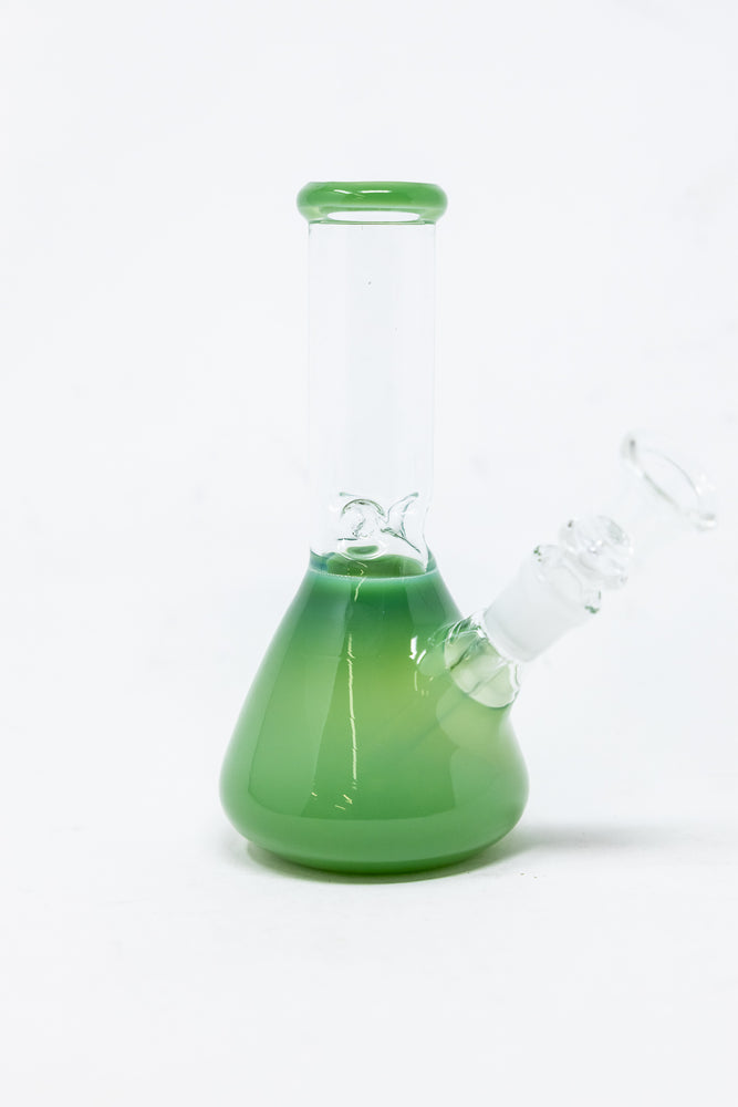 6" Milky Green Beaker Bong