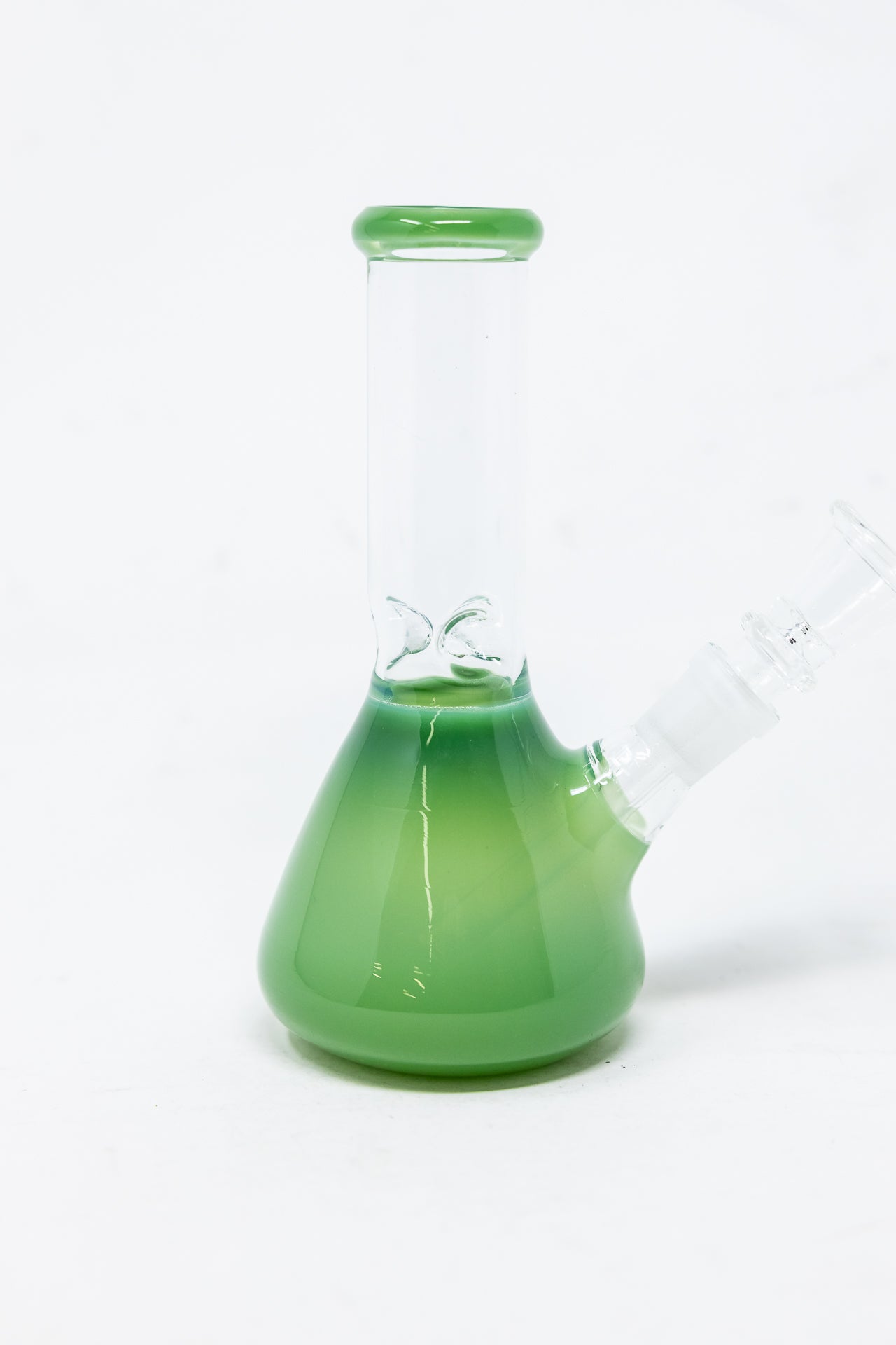 6" Milky Green Beaker Bong