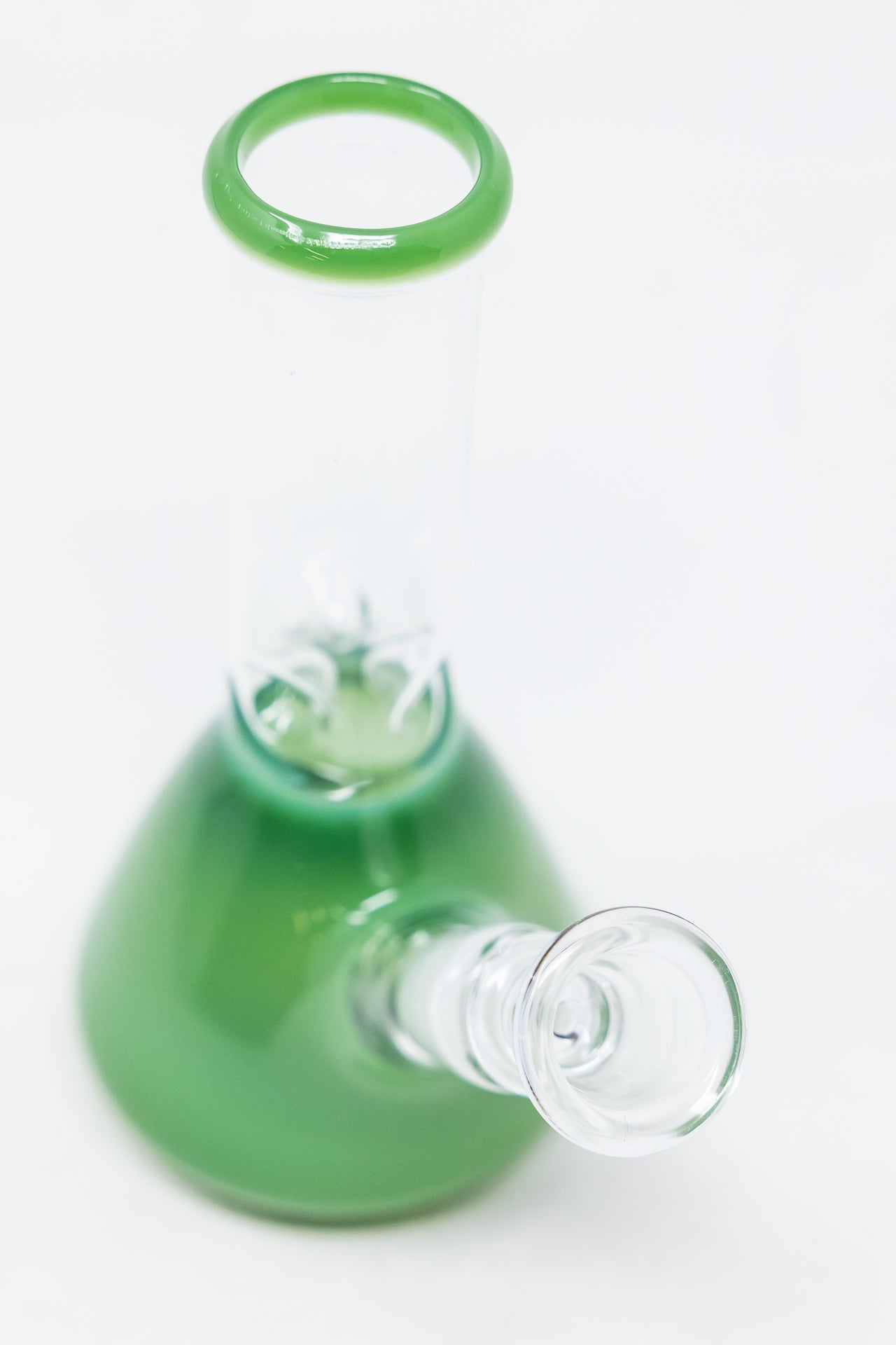6" Milky Green Beaker Bong