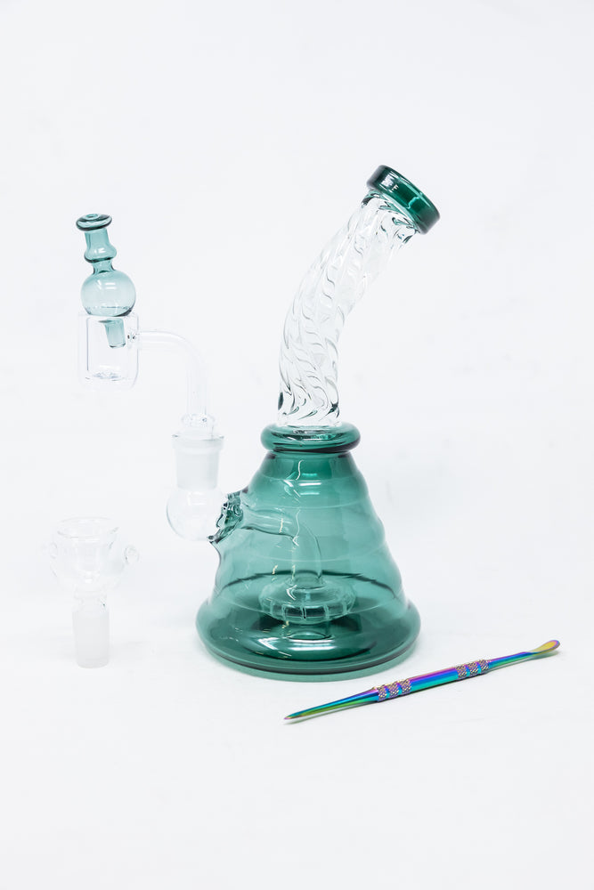 7" Aqua Twisted Dab Rig Combo