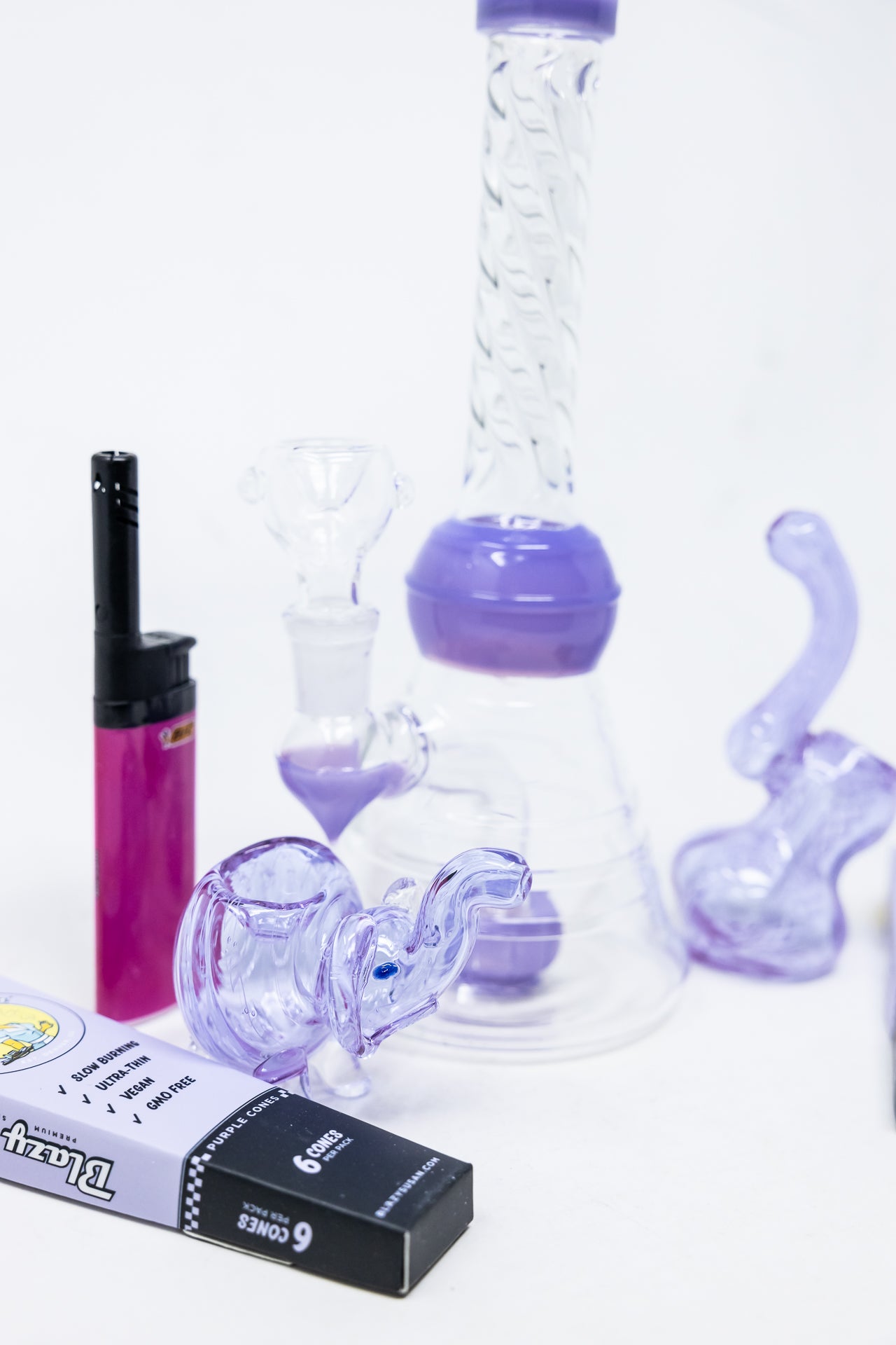 8" Purple Twisted Stoner Combo Set