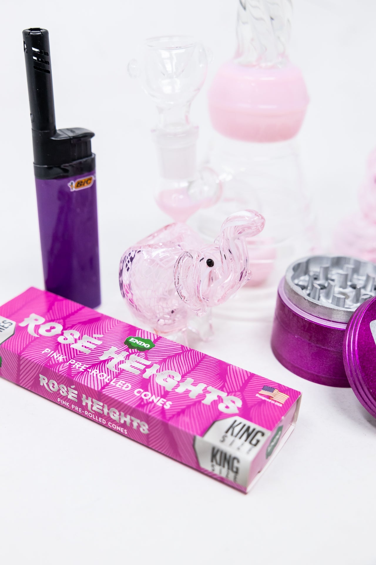 8" Pink Twisted Stoner Combo Set StonedGenie.com