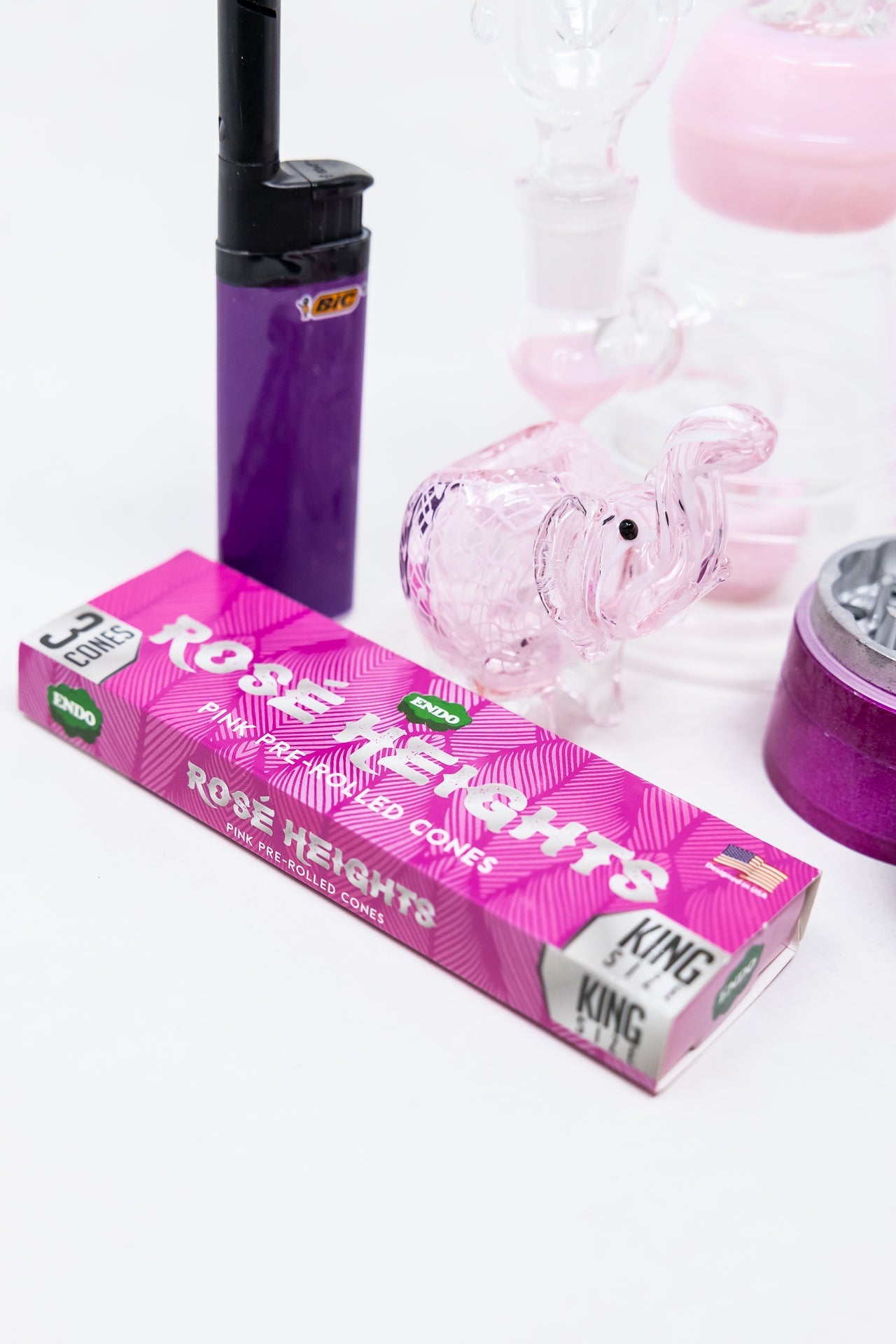 8" Pink Twisted Stoner Combo Set StonedGenie.com