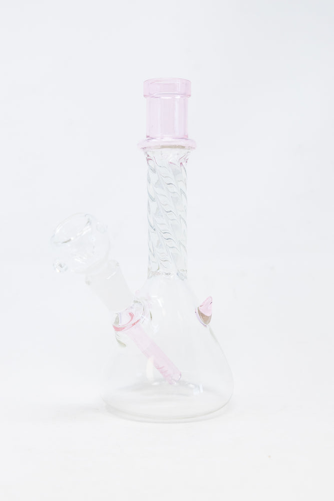 7" Pink Twisted Devil Bong