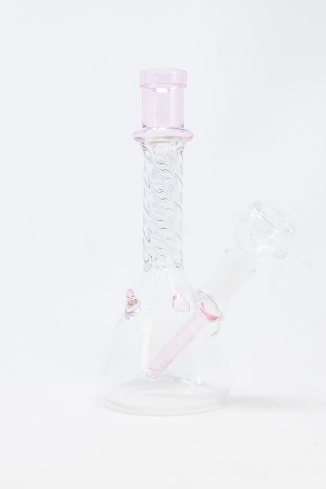 7" Pink Twisted Devil Bong