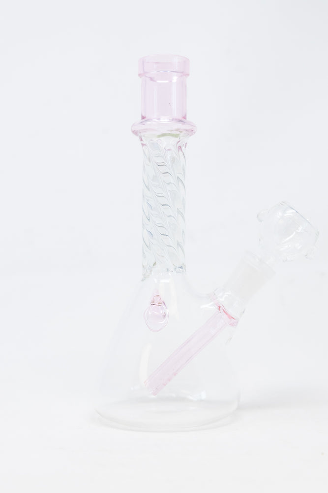 7" Pink Twisted Devil Bong