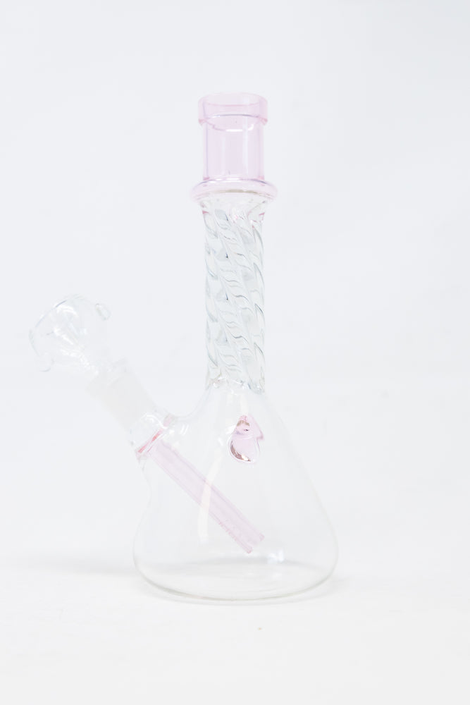 7" Pink Twisted Devil Bong