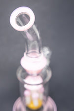 10" Milky Pink Shower Bend Mushroom Bong