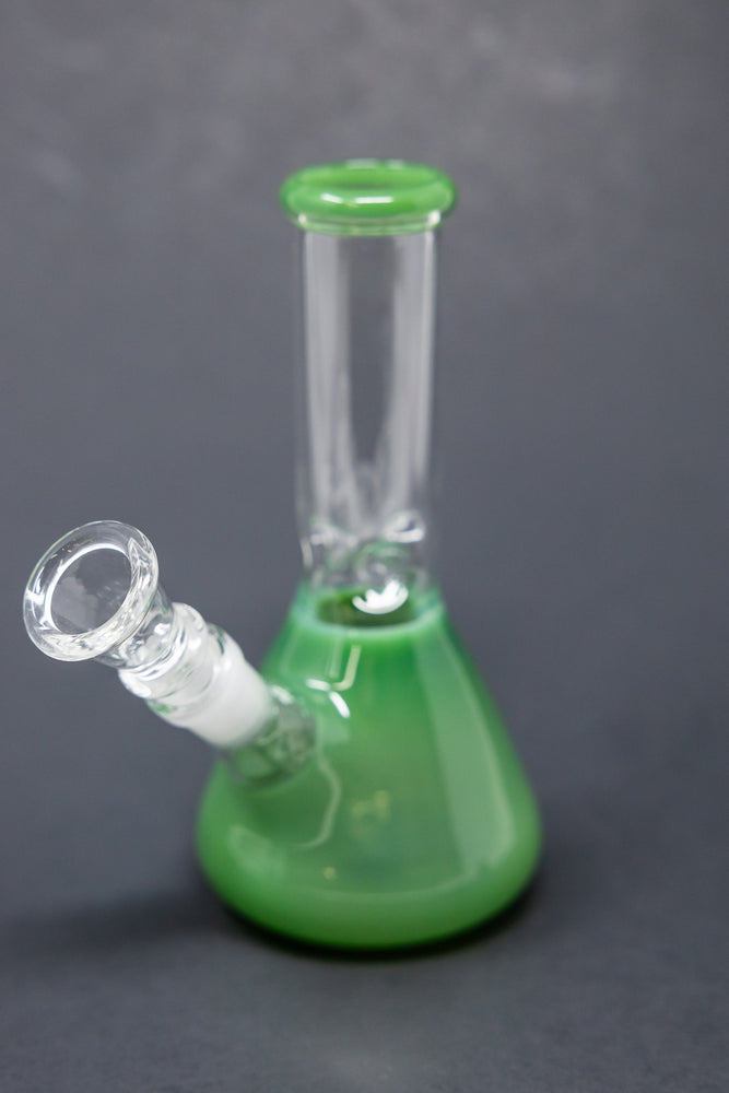 6" Milky Green Beaker Bong