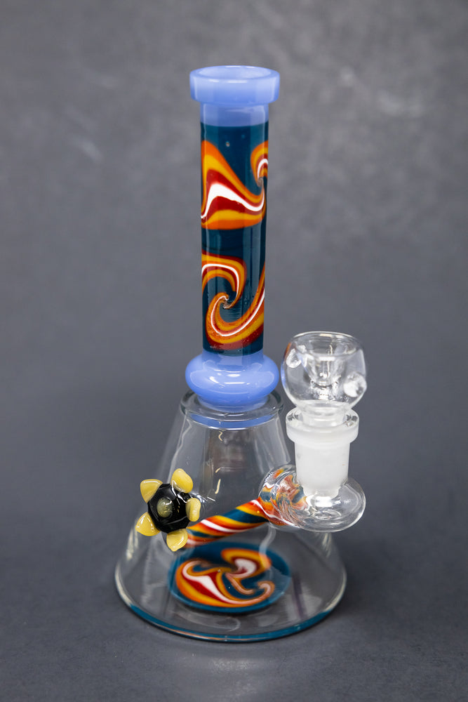 7" Blue Flower Bong