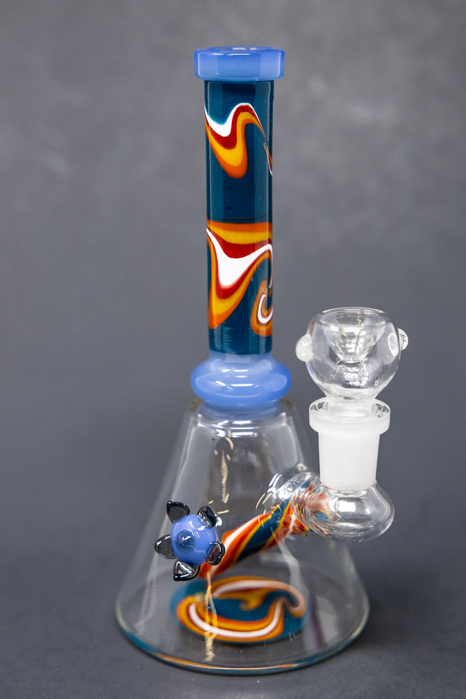 7" Blue Flower Bong