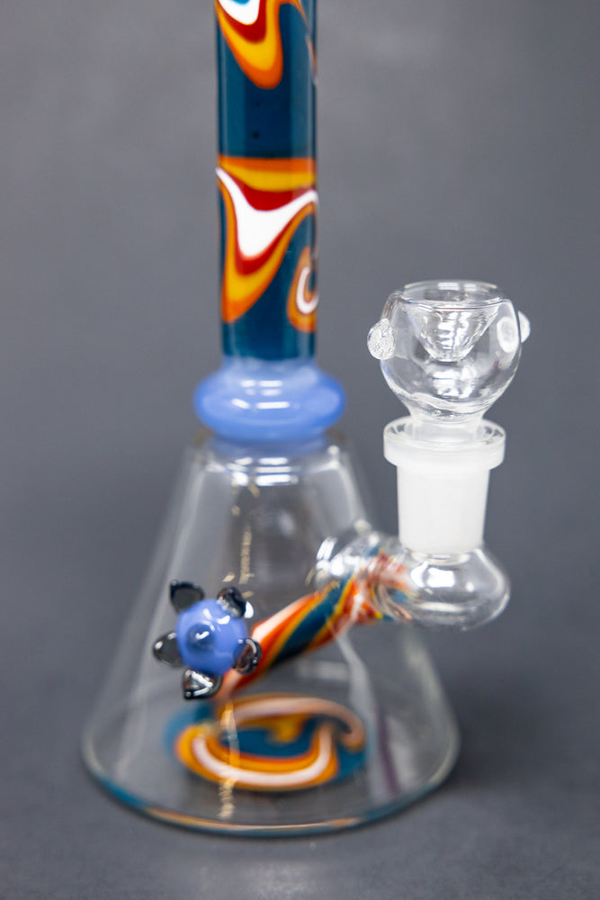 7" Blue Flower Bong