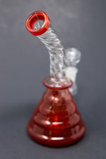 7" Cherry Red Twisted Shower Bend