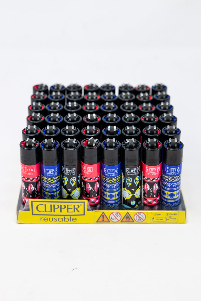 Color Pattern Clipper Lighter w/ Poker