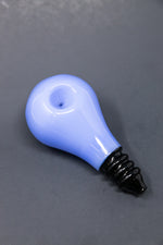 6" Blue Light Bulb Glass Pipe