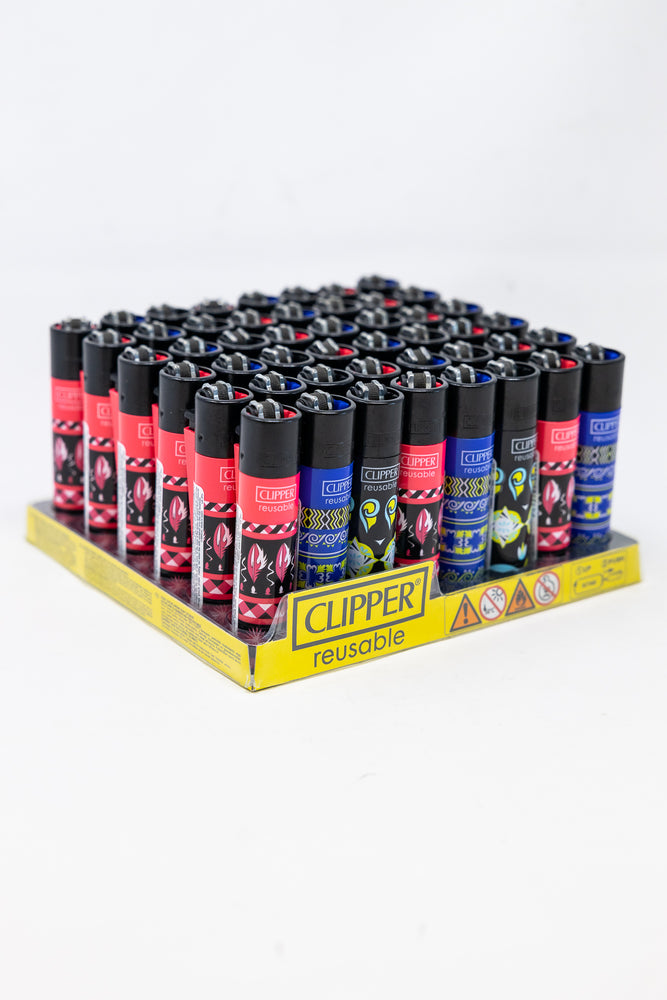 Color Pattern Clipper Lighter w/ Poker