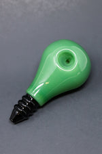 6" Green Light Bulb Glass Pipe