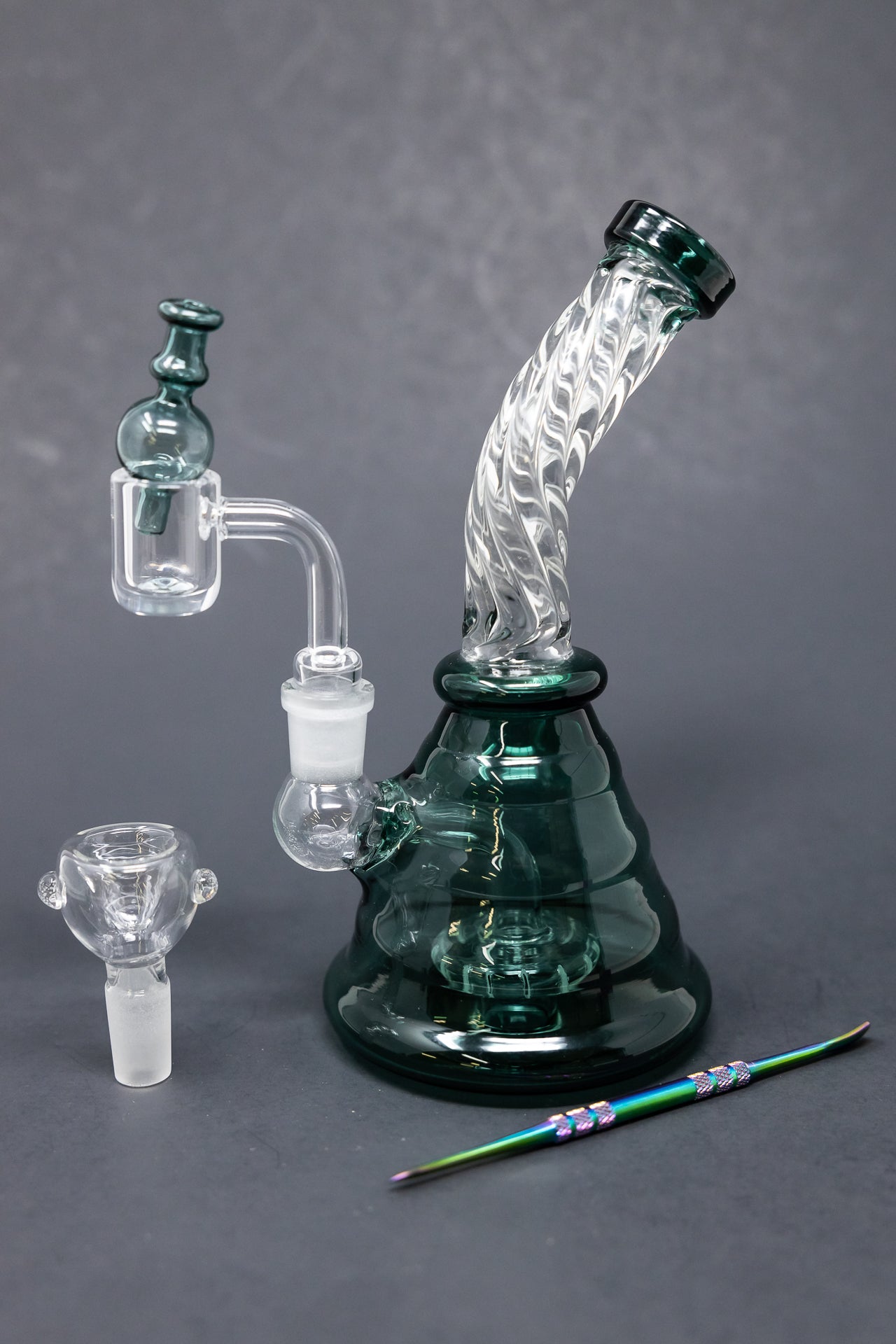 7" Aqua Twisted Dab Rig Combo