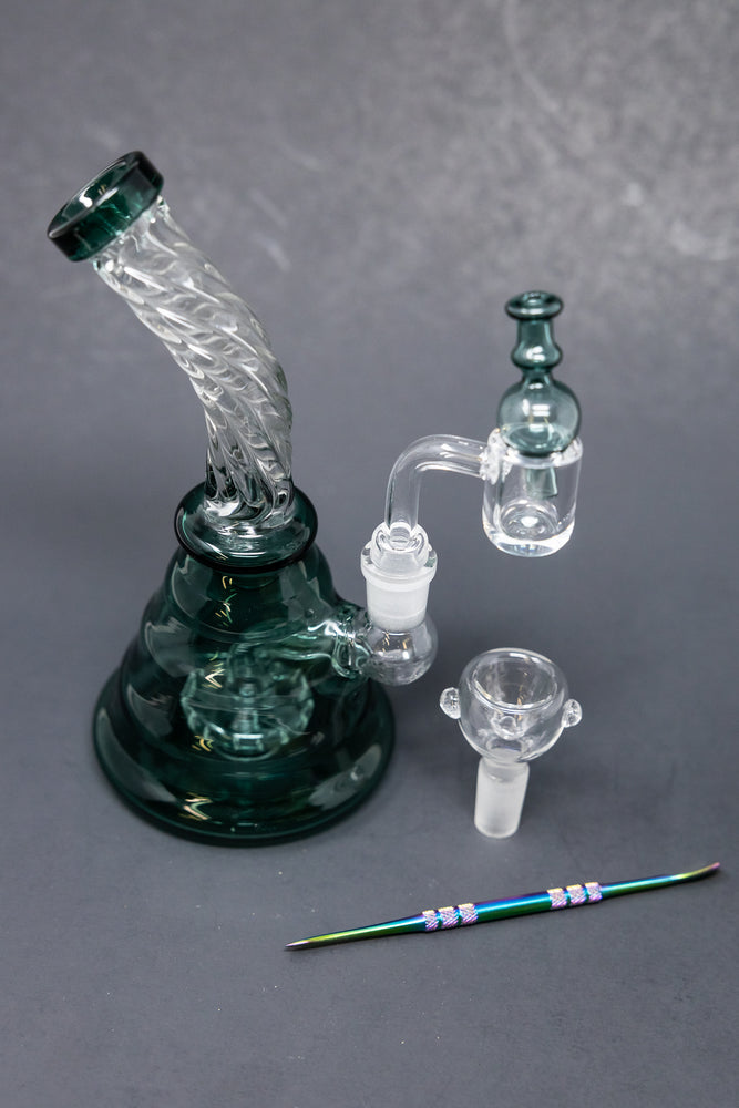 7" Aqua Twisted Dab Rig Combo