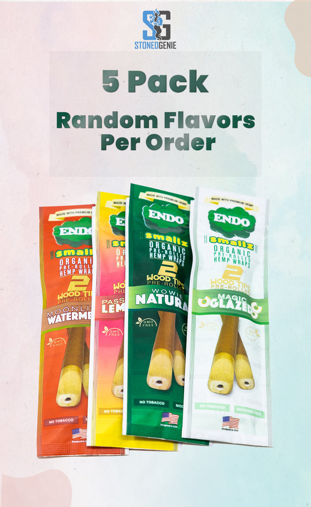 Endo Hemp Wrap Mini Wood Tips- 5 Pack