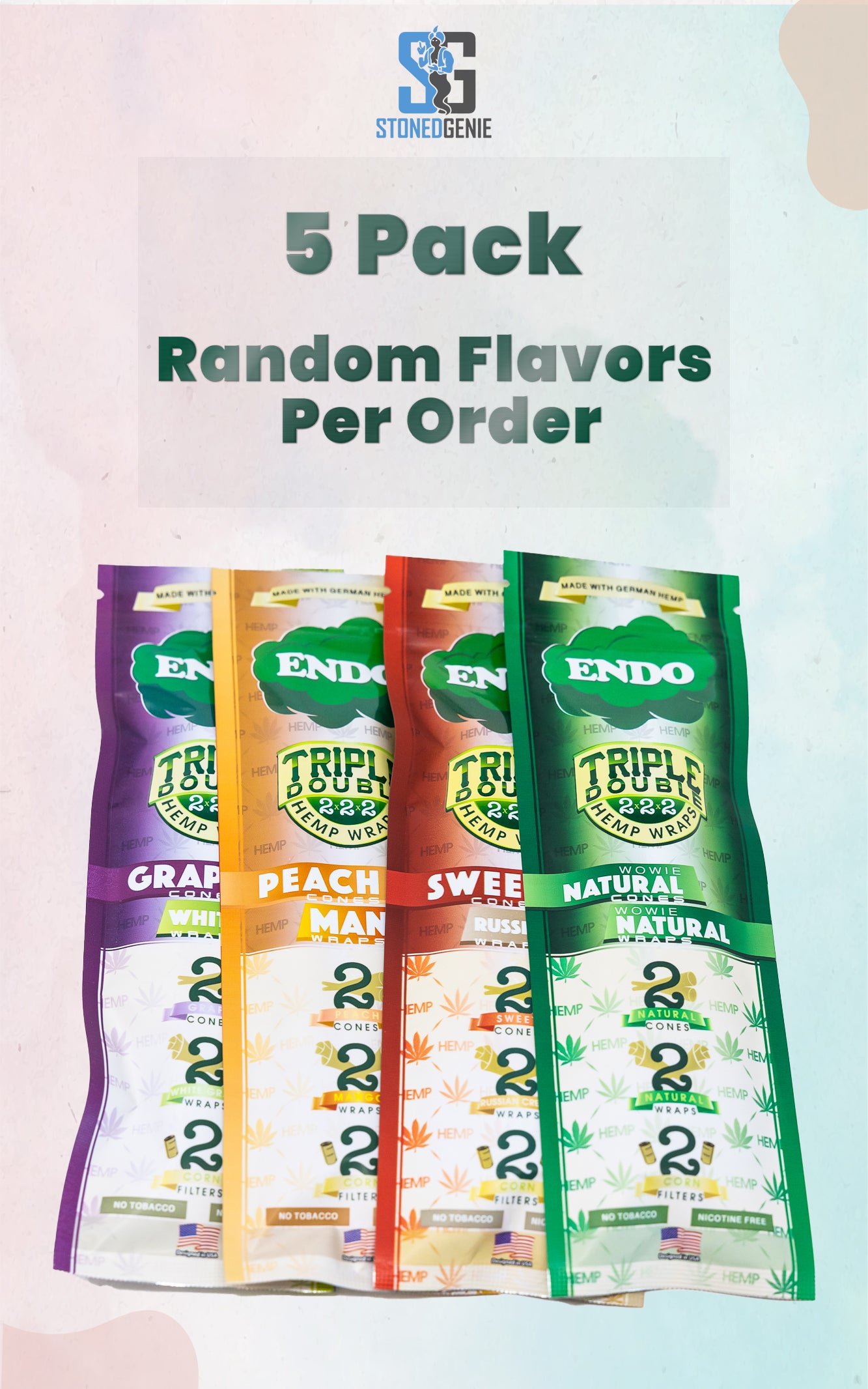 Endo Hemp Wrap Triple Double - 5 Pack