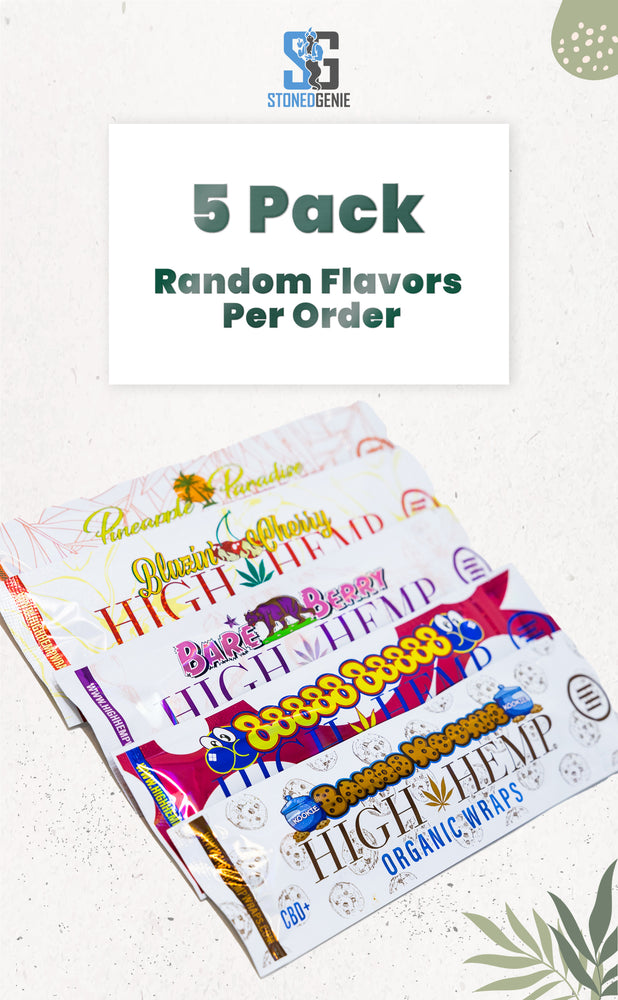 High Hemp Organic Hemp Wraps- 5 Pack