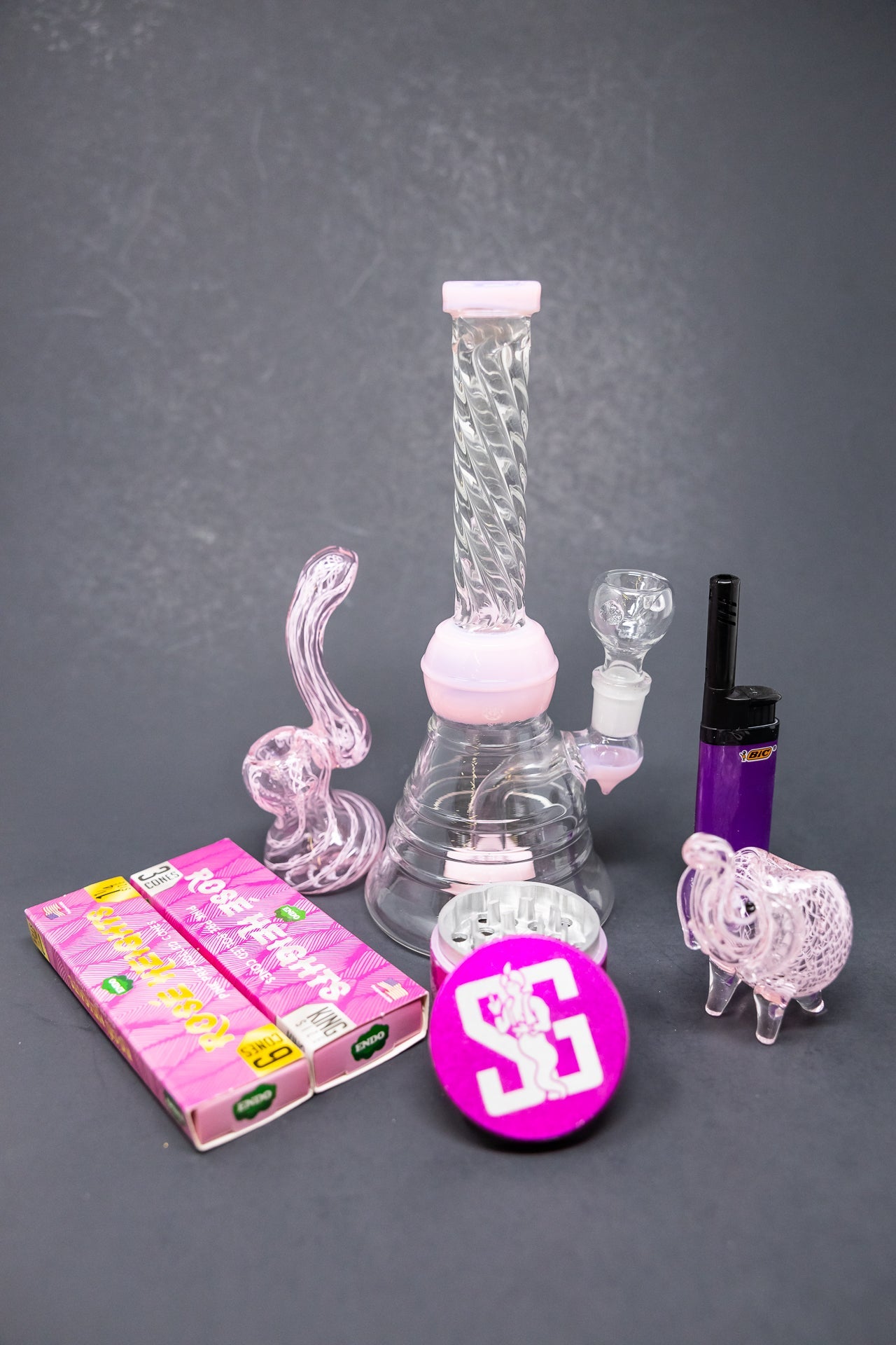 8" Pink Twisted Stoner Combo Set StonedGenie.com