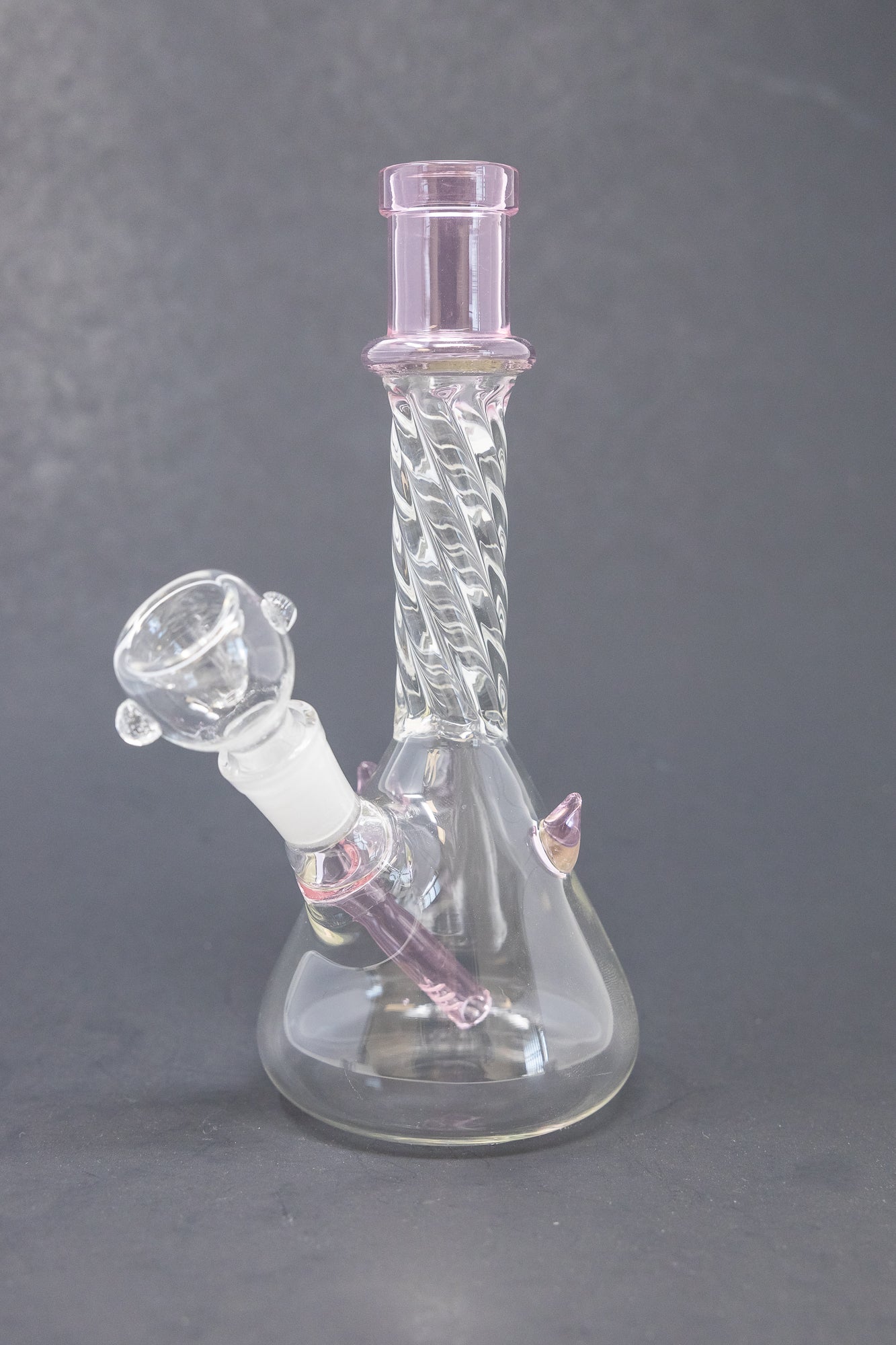 7" Pink Twisted Devil Bong