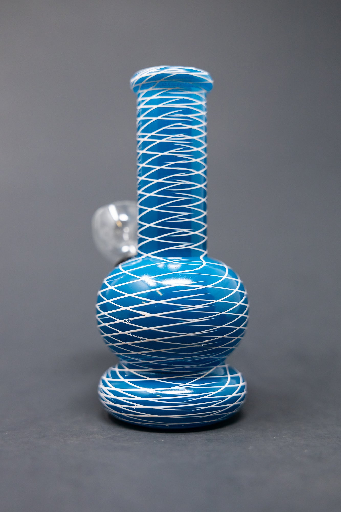 5" Blue Round Mini Bong