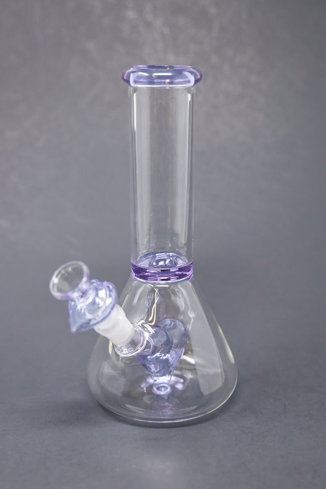 8" Purple Heart Beaker Bong