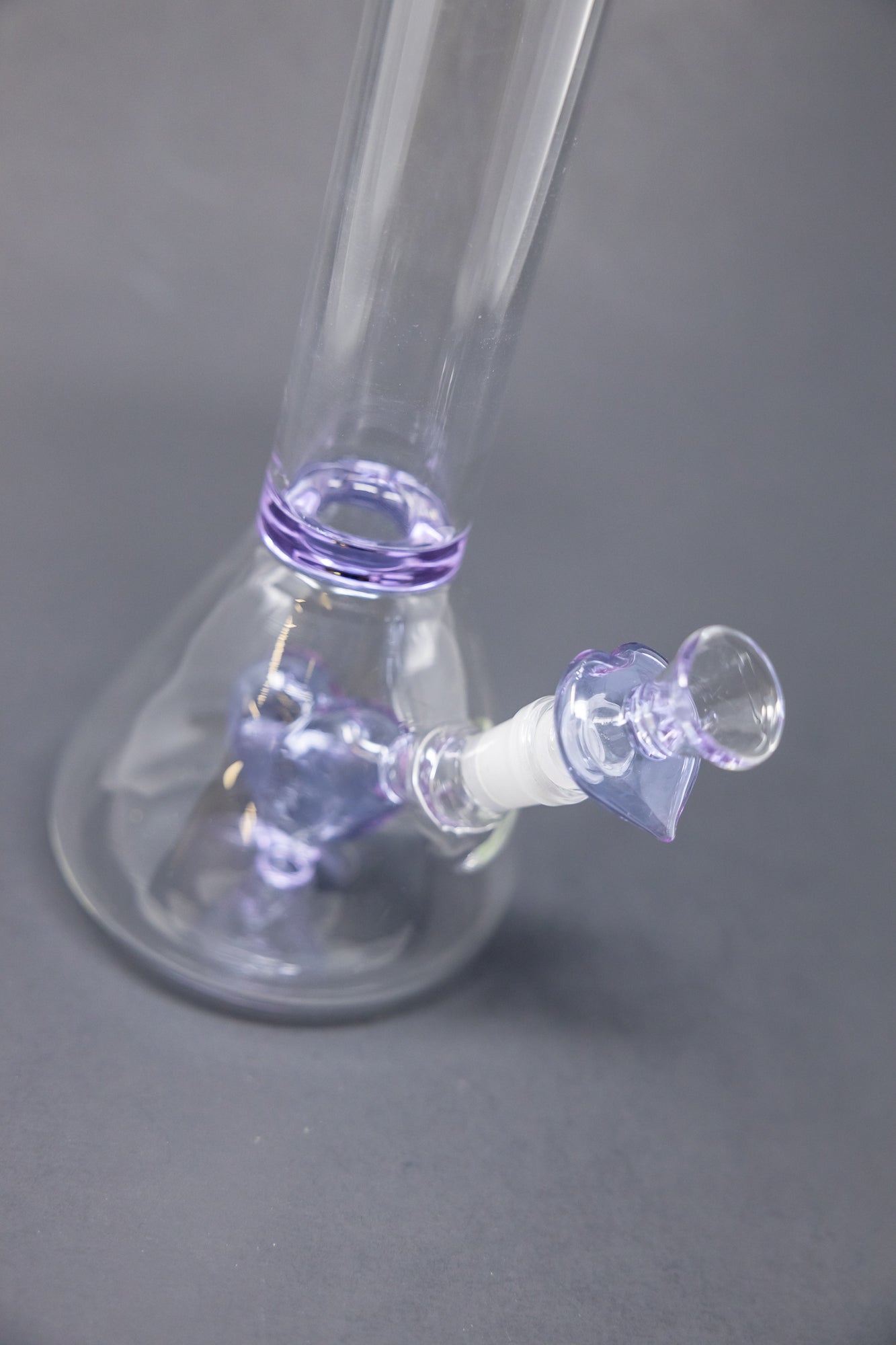 8" Purple Heart Beaker Bong