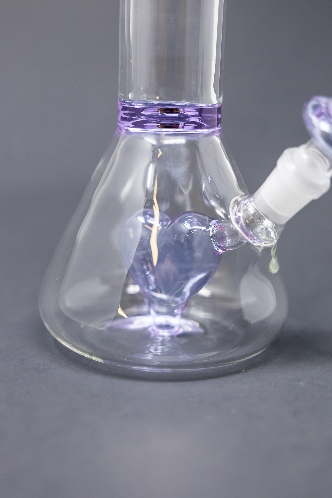 8" Purple Heart Beaker Bong