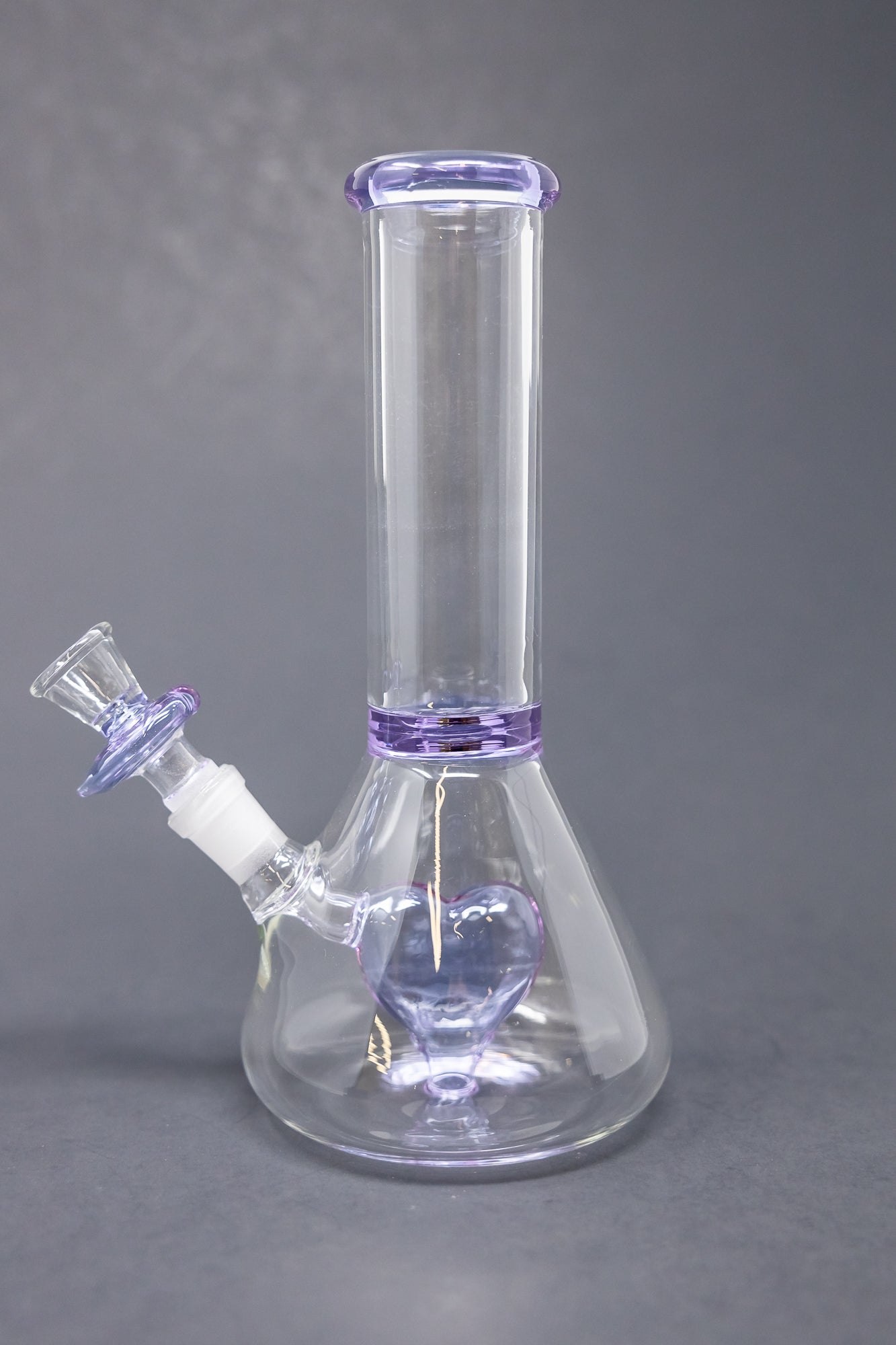8" Purple Heart Beaker Bong