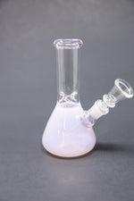 6" Pink Iridescent Beaker Bong w/ Ice Catcher