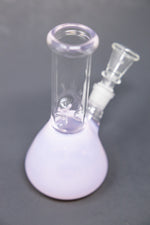 6" Pink Iridescent Beaker Bong w/ Ice Catcher