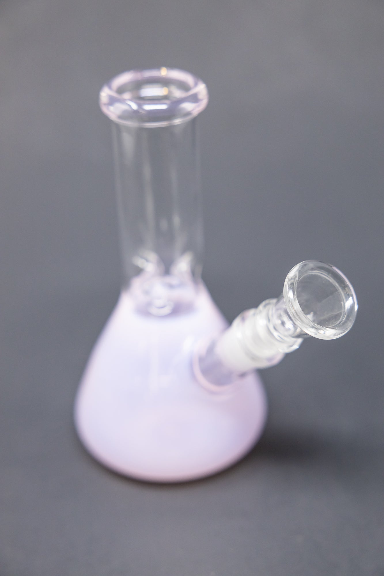 6" Pink Iridescent Beaker Mini Bong w/ Ice Catcher