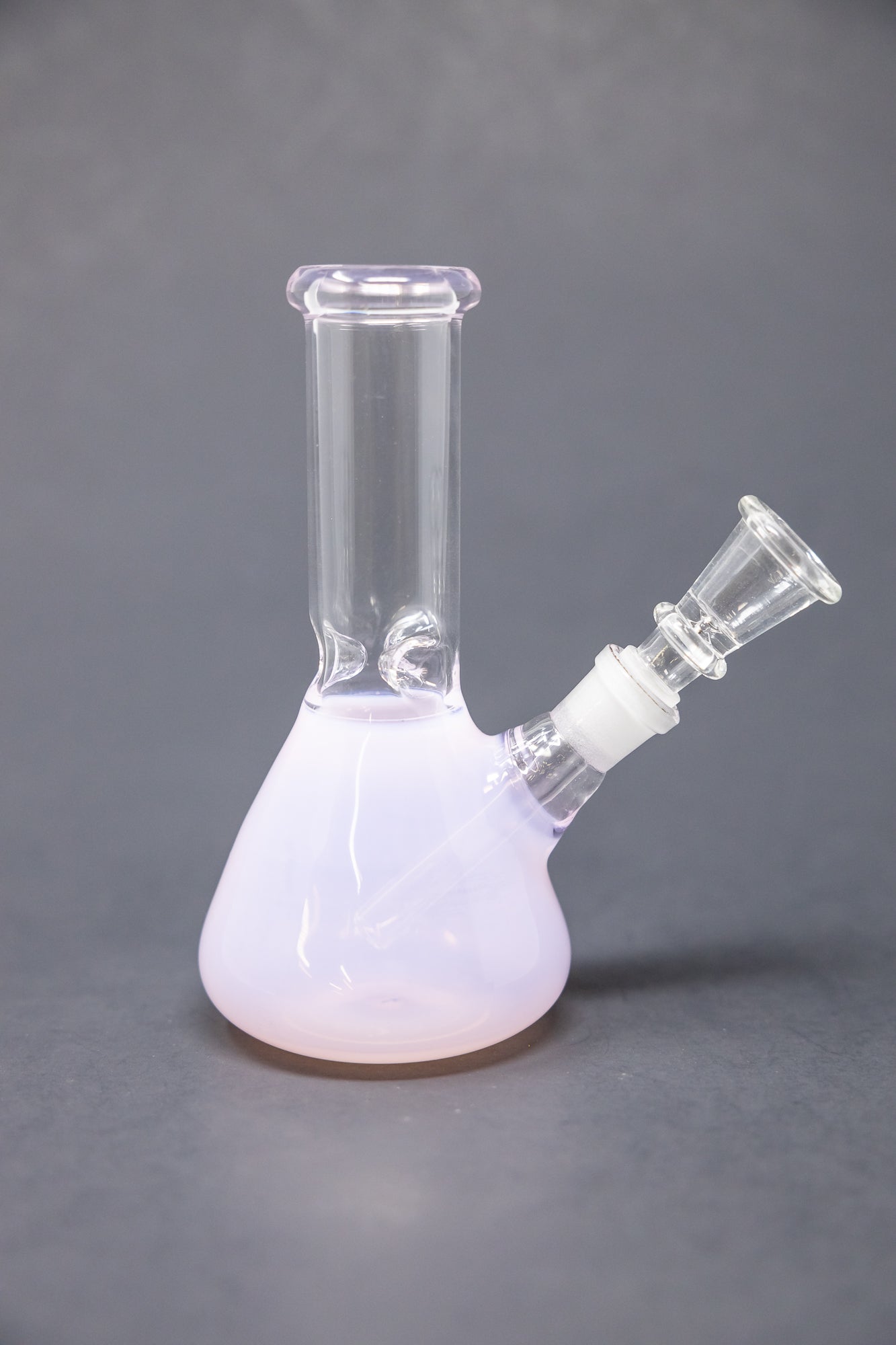 6" Pink Iridescent Beaker Mini Bong w/ Ice Catcher