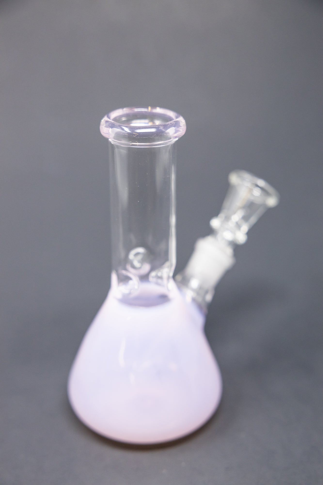 6" Pink Iridescent Beaker Mini Bong w/ Ice Catcher