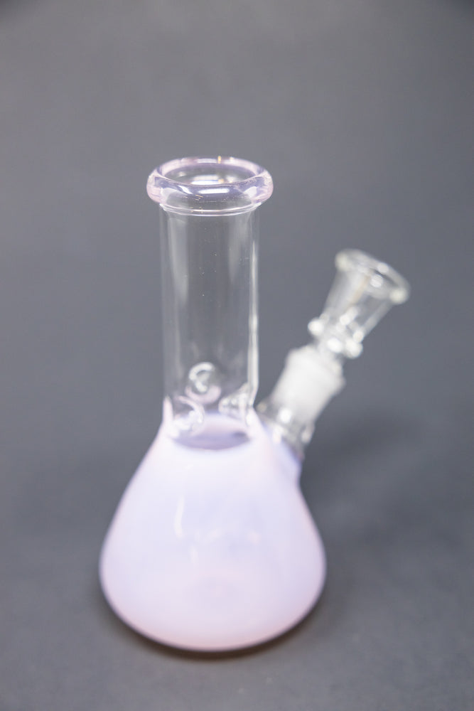 6" Pink Iridescent Beaker Bong w/ Ice Catcher